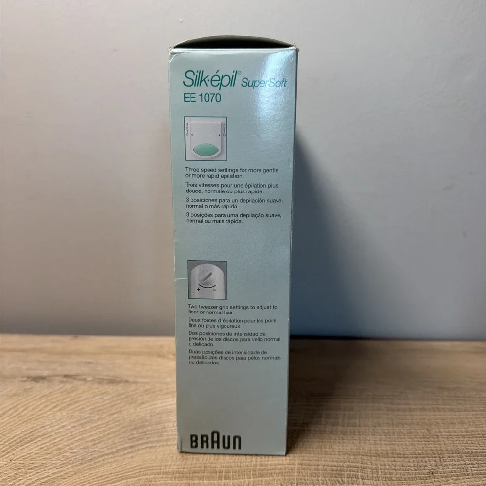 Vintage Braun Silk Epil SuperSoft Epilator Hair Removal System Y2K Original Box